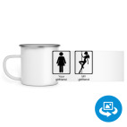 Кружка металлическая белая (круговая запечатка)