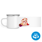 Кружка металлическая белая (круговая запечатка)