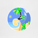 Тропический пейзаж в круге