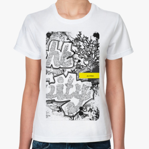 Классическая футболка с принтом Newspaper graphic