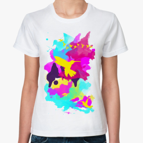 Классическая футболка с принтом СВОБОДА!