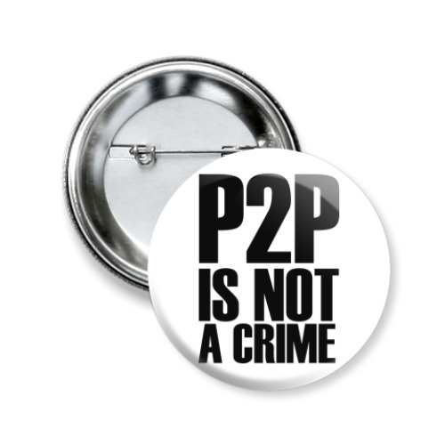 Значок 50мм с принтом  'P2P'