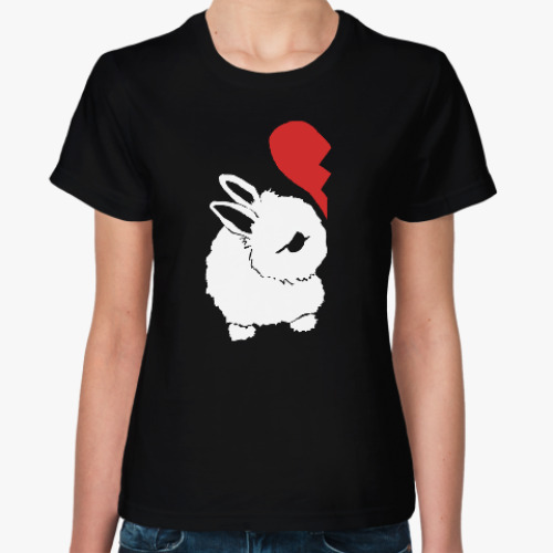 Женская футболка Влюблённые кролики