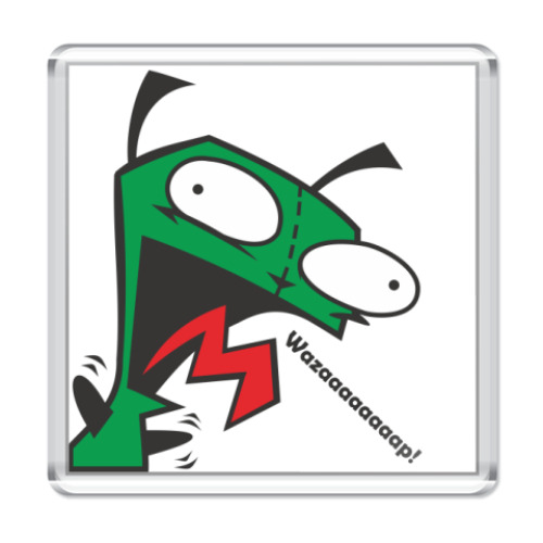 Магнит с принтом Wazaaaaaaaaaaaaaap!