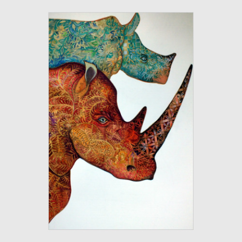 Постер носороги