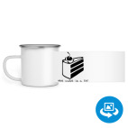 Кружка металлическая белая (круговая запечатка)