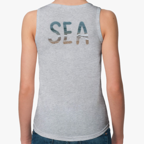 Женская майка с принтом SEA