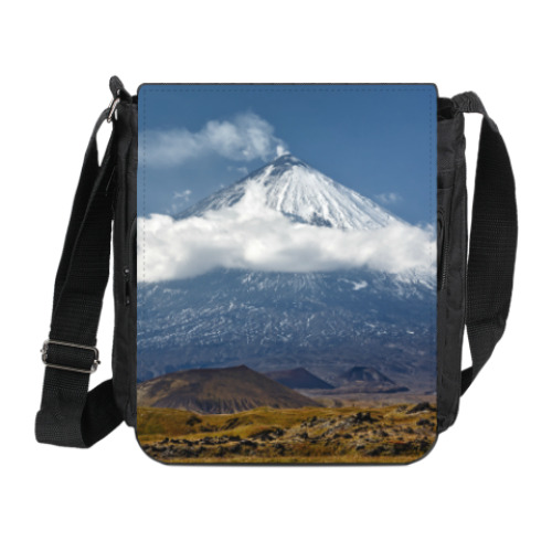 Сумка на плечо (мини-планшет) Ключевской вулкан, Камчатка
