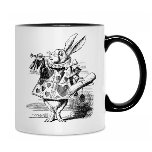 Кружка с принтом Белый кролик