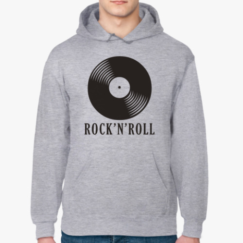 Толстовка худи с принтом Рок-н-роол