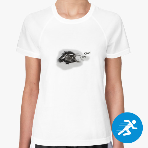 Женская спортивная футболка Кричащий пингвин