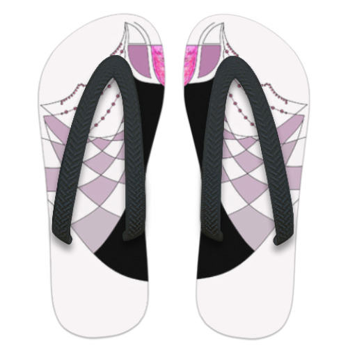 Шлепанцы (сланцы) с принтом абстракция