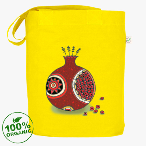 Сумка шоппер с принтом 'Гранатовые зернышки'