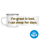 Кружка металлическая белая (круговая запечатка)