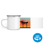 Кружка металлическая белая (круговая запечатка)