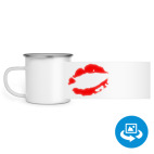 Кружка металлическая белая (круговая запечатка)