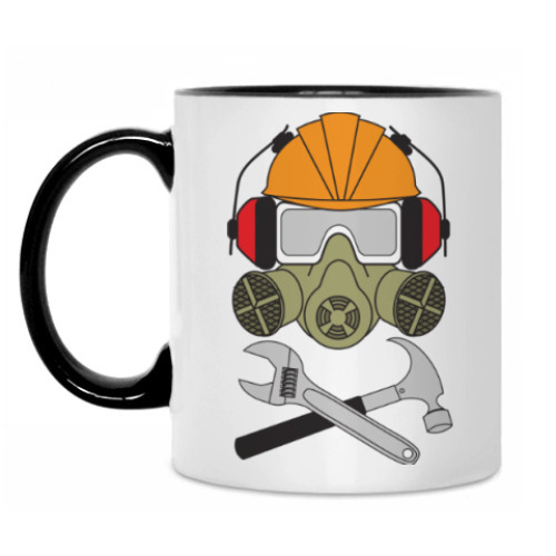 Кружка с принтом workman