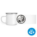 Кружка металлическая белая (круговая запечатка)