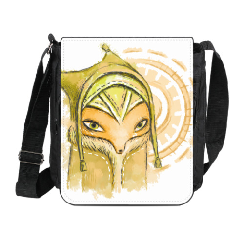 Сумка на плечо (мини-планшет) с принтом Лисёнок