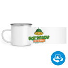 Кружка металлическая белая (круговая запечатка)