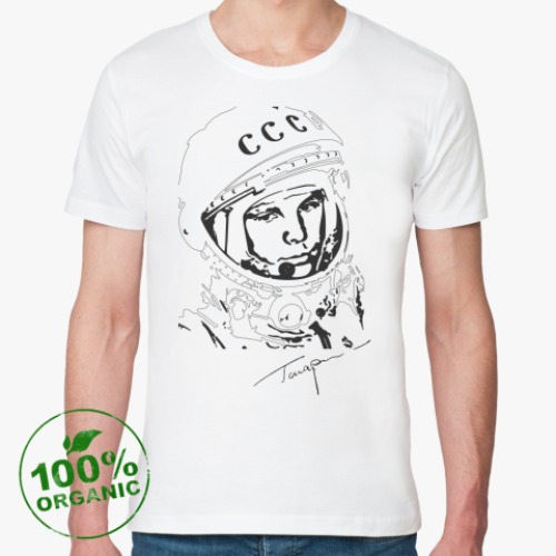 Футболка из органик-хлопка Yuri Gagarin