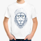 Крутой лев хипстер