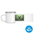 Кружка металлическая белая (круговая запечатка)