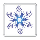 Магнит 6.5 x 6.5 см  Снежинка