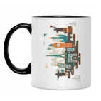 Кружка двухцветная