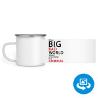 Кружка металлическая белая (круговая запечатка)