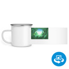 Кружка металлическая белая (круговая запечатка)