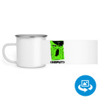 Кружка металлическая белая (круговая запечатка)