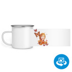 Кружка металлическая белая (круговая запечатка)