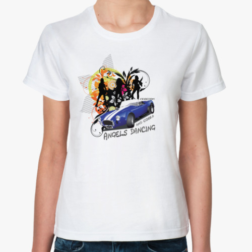 Классическая футболка с принтом Angels Dancing