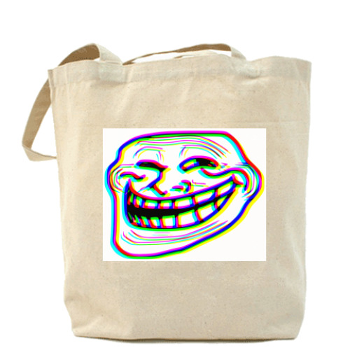 Сумка шоппер с принтом TrollFace 3D