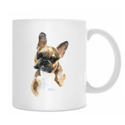 Кружка с принтом Французский бульдог