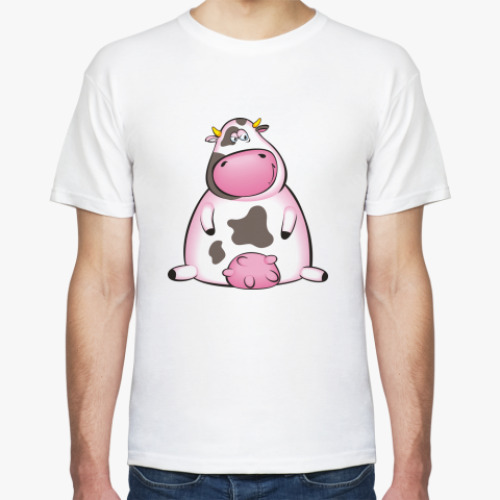 Футболка с принтом Даём молока!