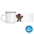 Кружка металлическая белая (круговая запечатка)