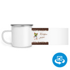 Кружка металлическая белая (круговая запечатка)