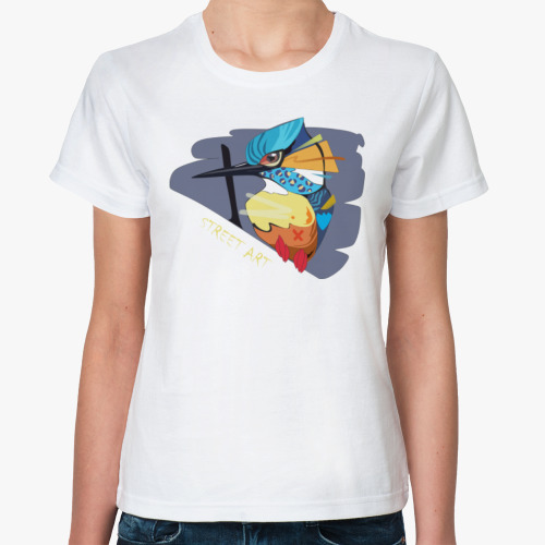 Классическая футболка с принтом Street art