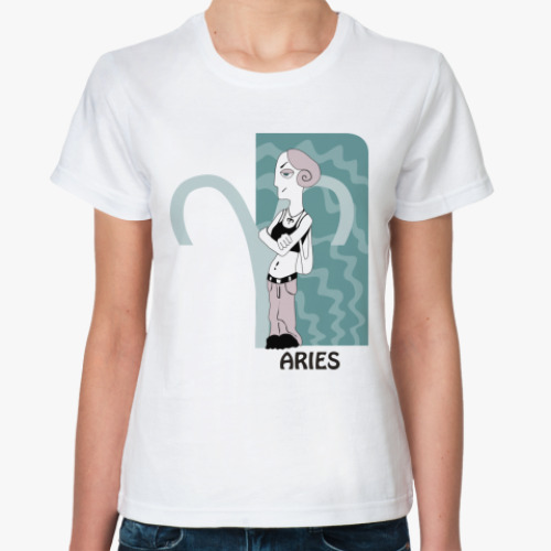 Классическая футболка с принтом овен