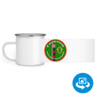 Кружка металлическая белая (круговая запечатка)