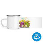 Кружка металлическая белая (круговая запечатка)