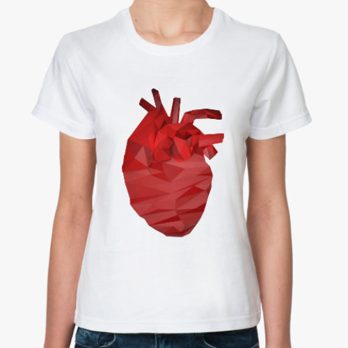 Классическая футболка Сердце 3D