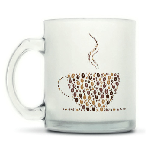 Кружка матовая Кофе из кофейных зерен