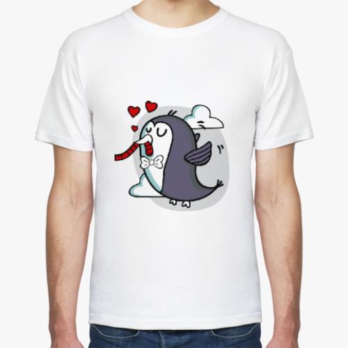 Футболка с принтом Влюбленные птички