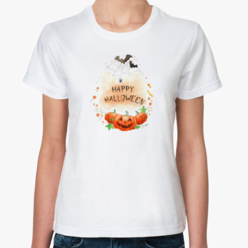 Классическая футболка Happy Halloween