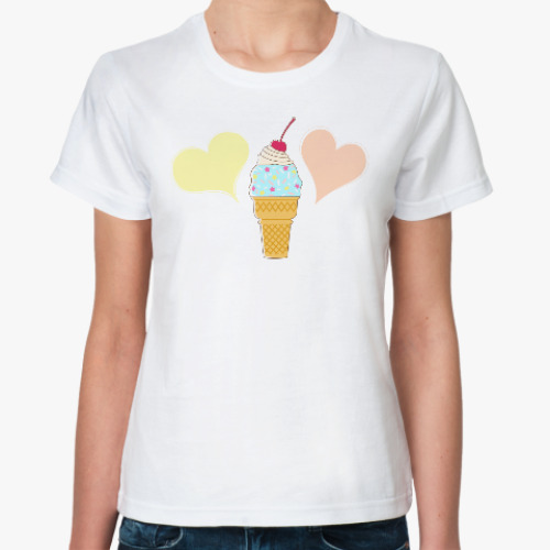 Классическая футболка Вишенка на десерте