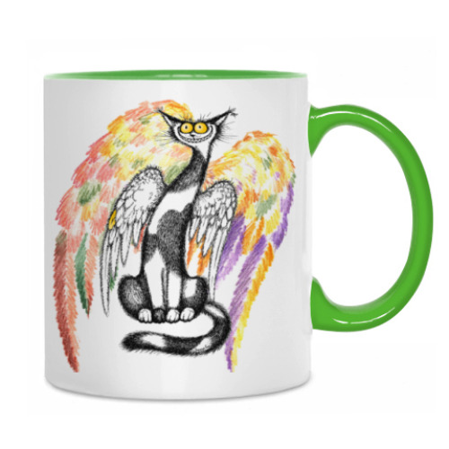 Кружка с принтом Котоангел