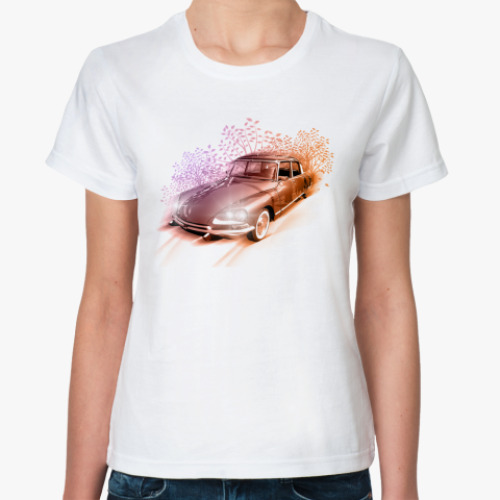 Классическая футболка с принтом Машина